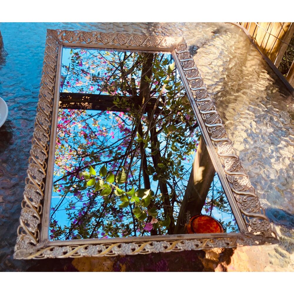 Matson Inspired Mirrored Vanity Tray 1960s Boudoir Ornate Hollywood Regency